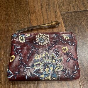 Patricia Nash embroidered leather clutch